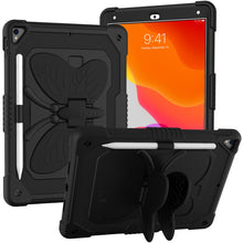 Load image into Gallery viewer, Pure Color PC + Silicone Anti-drop Protective Case with Butterfly Shape Holder &amp; Pen Slot, For iPad 9.7 2018 &amp; 2017 / Pro 9.7 inch / Air 2 / 6, For iPad 10.2 2021 &amp; 2020 &amp; 2019 / Air 3 10.5 inch, For iPad mini 6 2021 / mini 2024                        ...