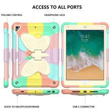 Load image into Gallery viewer, Beige PC + Silicone Anti-drop Protective Case with Butterfly Shape Holder &amp; Pen Slot, For iPad 9.7 2018 &amp; 2017 / Pro 9.7 inch / Air 2 / 6, For iPad 10.2 2021 &amp; 2020 &amp; 2019 / Air 3 10.5 inch, For iPad 10.2 2020 &amp; 2019 / Air 3 10.5 inch                  ...