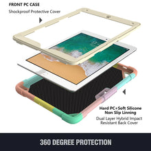 Load image into Gallery viewer, Beige PC + Silicone Anti-drop Protective Case with Butterfly Shape Holder &amp; Pen Slot, For iPad 9.7 2018 &amp; 2017 / Pro 9.7 inch / Air 2 / 6, For iPad 10.2 2021 &amp; 2020 &amp; 2019 / Air 3 10.5 inch, For iPad 10.2 2020 &amp; 2019 / Air 3 10.5 inch                  ...