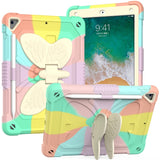 Beige PC + Silicone Anti-drop Protective Case with Butterfly Shape Holder & Pen Slot, For iPad 9.7 2018 & 2017 / Pro 9.7 inch / Air 2 / 6, For iPad 10.2 2021 & 2020 & 2019 / Air 3 10.5 inch, For iPad 10.2 2020 & 2019 / Air 3 10.5 inch                  ...