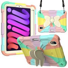 Load image into Gallery viewer, Beige PC + Silicone Anti-drop Protective Case with Butterfly Shape Holder &amp; Pen Slot, For iPad 9.7 2018 &amp; 2017 / Pro 9.7 inch / Air 2 / 6, For iPad 10.2 2021 &amp; 2020 &amp; 2019 / Air 3 10.5 inch, For iPad 10.2 2020 &amp; 2019 / Air 3 10.5 inch                  ...