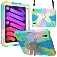 Load image into Gallery viewer, Beige PC + Silicone Anti-drop Protective Case with Butterfly Shape Holder &amp; Pen Slot, For iPad 9.7 2018 &amp; 2017 / Pro 9.7 inch / Air 2 / 6, For iPad 10.2 2021 &amp; 2020 &amp; 2019 / Air 3 10.5 inch, For iPad 10.2 2020 &amp; 2019 / Air 3 10.5 inch                  ...