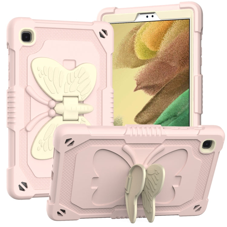 Beige PC + Silicone Anti-drop Protective Case with Butterfly Shape Holder & Pen Slot, For iPad 9.7 2018 & 2017 / Pro 9.7 inch / Air 2 / 6, For iPad 10.2 2021 & 2020 & 2019 / Air 3 10.5 inch, For iPad 10.2 2020 & 2019 / Air 3 10.5 inch                  ...