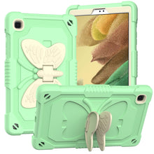 Load image into Gallery viewer, Beige PC + Silicone Anti-drop Protective Case with Butterfly Shape Holder &amp; Pen Slot, For iPad 9.7 2018 &amp; 2017 / Pro 9.7 inch / Air 2 / 6, For iPad 10.2 2021 &amp; 2020 &amp; 2019 / Air 3 10.5 inch, For iPad 10.2 2020 &amp; 2019 / Air 3 10.5 inch                  ...