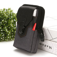 Load image into Gallery viewer, For 6-7 inch Mobile Phones Universal PU Leather + Fabric Stitching Waist Bag