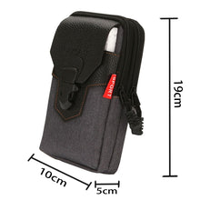 Load image into Gallery viewer, For 6-7 inch Mobile Phones Universal PU Leather + Fabric Stitching Waist Bag
