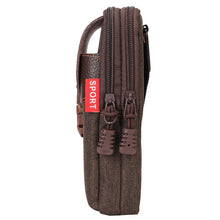 Load image into Gallery viewer, For 6-7 inch Mobile Phones Universal PU Leather + Fabric Stitching Waist Bag