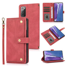 Load image into Gallery viewer, PU + TPU Horizontal Flip Leather Case with Holder &amp; Card Slot &amp; Wallet &amp; Lanyard, For Samsung Galaxy Note 10 Pro, For Samsung Galaxy Note20, For Samsung Galaxy S20 FE, For Samsung Galaxy S20+, For Samsung Galaxy S21 FE 5G, For Samsung Galaxy S21+ 5G   ...