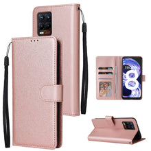Load image into Gallery viewer, Multifunctional Horizontal Flip Leather Case, with Three Card Slot &amp; Holder &amp; Double Zip Wallett &amp; Photo Frame &amp; Lanyard, For OPPO A94 4G, For OPPO Realme 8 / 8 Pro 4G, For Xiaomi Redmi Note 10 5G