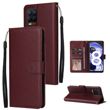 Load image into Gallery viewer, Multifunctional Horizontal Flip Leather Case, with Three Card Slot &amp; Holder &amp; Double Zip Wallett &amp; Photo Frame &amp; Lanyard, For OPPO A94 4G, For OPPO Realme 8 / 8 Pro 4G, For Xiaomi Redmi Note 10 5G