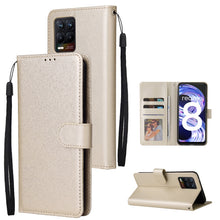 Load image into Gallery viewer, Multifunctional Horizontal Flip Leather Case, with Three Card Slot &amp; Holder &amp; Double Zip Wallett &amp; Photo Frame &amp; Lanyard, For OPPO A94 4G, For OPPO Realme 8 / 8 Pro 4G, For Xiaomi Redmi Note 10 5G