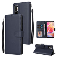 Load image into Gallery viewer, Multifunctional Horizontal Flip Leather Case, with Three Card Slot &amp; Holder &amp; Double Zip Wallett &amp; Photo Frame &amp; Lanyard, For OPPO A94 4G, For OPPO Realme 8 / 8 Pro 4G, For Xiaomi Redmi Note 10 5G