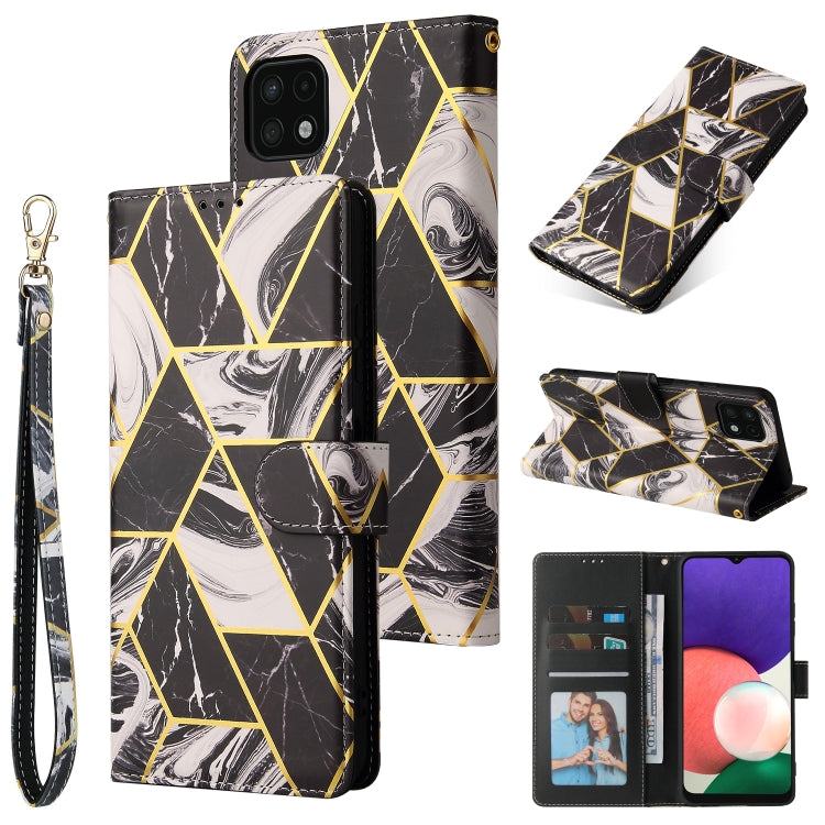 Marble Bronzing Stitching Horizontal Flip PU Leather Case with Holder & Card Slots & Wallet & Photo Frame, For Samsung Galaxy A22 5G, For Samsung Galaxy S21 FE 5G