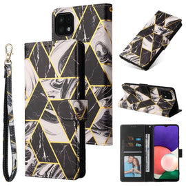 Marble Bronzing Stitching Horizontal Flip PU Leather Case with Holder & Card Slots & Wallet & Photo Frame, For Samsung Galaxy A22 5G, For Samsung Galaxy S21 FE 5G
