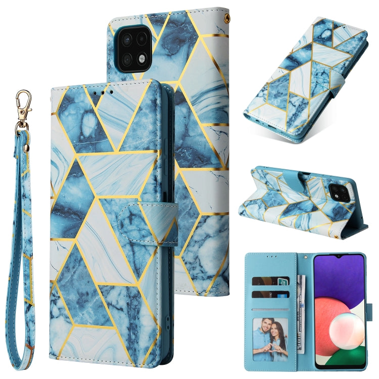 Marble Bronzing Stitching Horizontal Flip PU Leather Case with Holder & Card Slots & Wallet & Photo Frame, For Samsung Galaxy A22 5G, For Samsung Galaxy S21 FE 5G