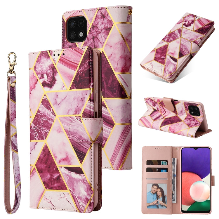 Marble Bronzing Stitching Horizontal Flip PU Leather Case with Holder & Card Slots & Wallet & Photo Frame, For Samsung Galaxy A22 5G, For Samsung Galaxy S21 FE 5G