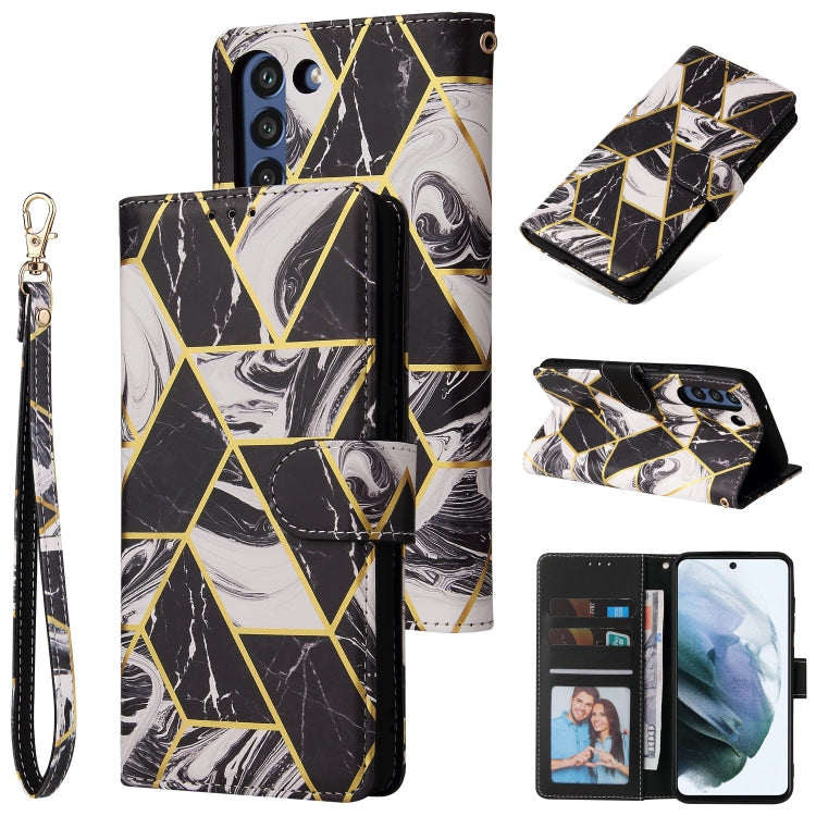 Marble Bronzing Stitching Horizontal Flip PU Leather Case with Holder & Card Slots & Wallet & Photo Frame, For Samsung Galaxy A22 5G, For Samsung Galaxy S21 FE 5G