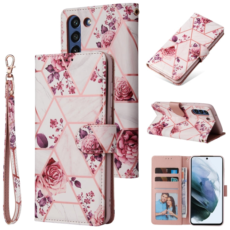 Marble Bronzing Stitching Horizontal Flip PU Leather Case with Holder & Card Slots & Wallet & Photo Frame, For Samsung Galaxy A22 5G, For Samsung Galaxy S21 FE 5G