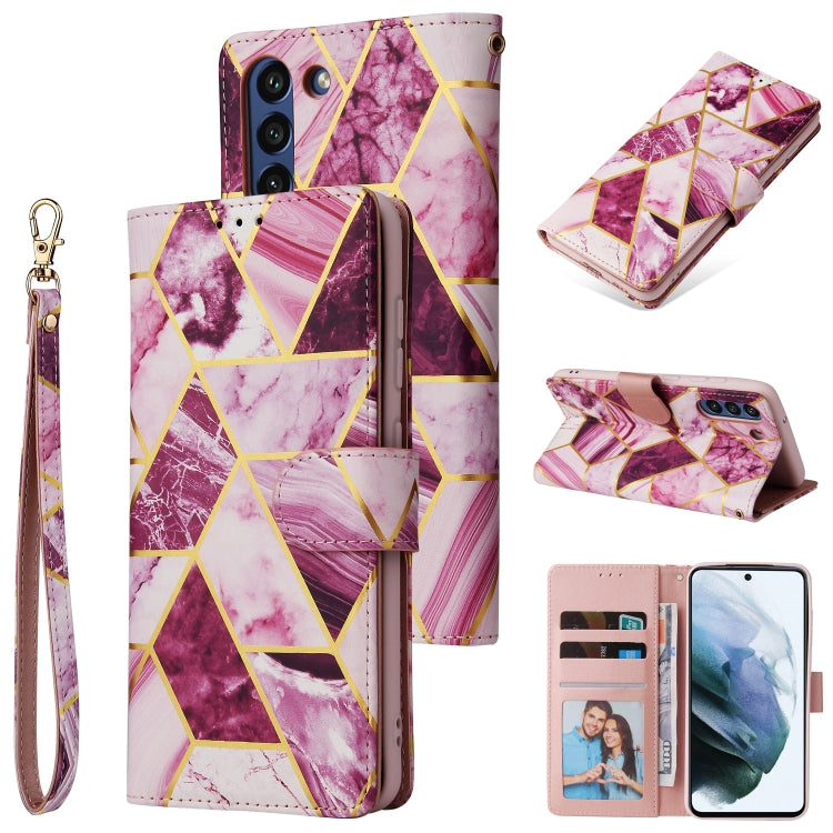 Marble Bronzing Stitching Horizontal Flip PU Leather Case with Holder & Card Slots & Wallet & Photo Frame, For Samsung Galaxy A22 5G, For Samsung Galaxy S21 FE 5G