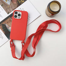 Load image into Gallery viewer, Elastic Silicone Protective Case with Wide Neck Lanyard, For iPhone 13, For iPhone 13 Pro, For iPhone 13 Pro Max, For iPhone 12 / 12 Pro, For iPhone 11, For iPhone 11 Pro, For iPhone 13 mini, For iPhone 12 Pro Max