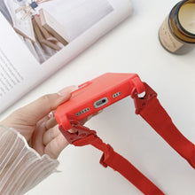 Load image into Gallery viewer, Elastic Silicone Protective Case with Wide Neck Lanyard, For iPhone 11 Pro Max, For iPhone 12 mini