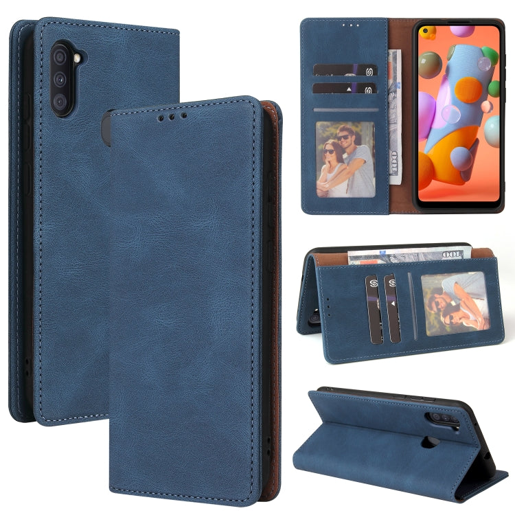 Simple Suction Closure Horizontal Flip Leather Case with Holder & Card Slot & Wallet, For Samsung Galaxy A01 EU Version, For Samsung Galaxy A02, For Samsung Galaxy A02s, For Samsung Galaxy A11 EU Version, For Samsung Galaxy A11 US Version              ...