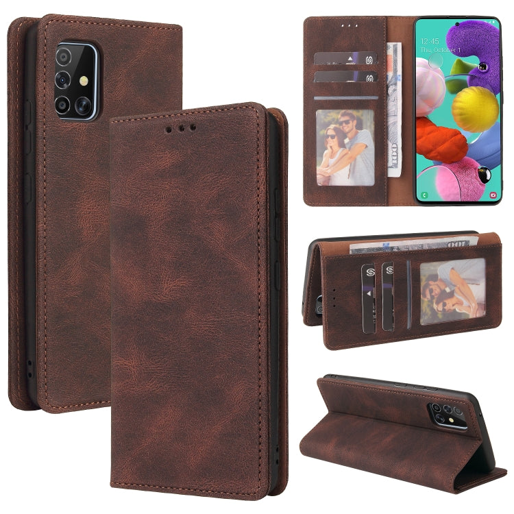 Simple Suction Closure Horizontal Flip Leather Case with Holder & Card Slot & Wallet, For Samsung Galaxy A40, For Samsung Galaxy A42 5G, For Samsung Galaxy A50, For Samsung Galaxy A51, For Samsung Galaxy A51 5G, For Samsung Galaxy A52 5G / 4G          ...