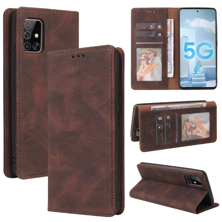 Simple Suction Closure Horizontal Flip Leather Case with Holder & Card Slot & Wallet, For Samsung Galaxy A40, For Samsung Galaxy A42 5G, For Samsung Galaxy A50, For Samsung Galaxy A51, For Samsung Galaxy A51 5G, For Samsung Galaxy A52 5G / 4G          ...