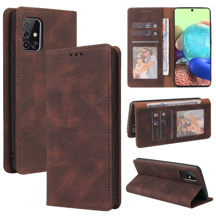 Simple Suction Closure Horizontal Flip Leather Case with Holder & Card Slot & Wallet, For Samsung Galaxy A40, For Samsung Galaxy A42 5G, For Samsung Galaxy A50, For Samsung Galaxy A51, For Samsung Galaxy A51 5G, For Samsung Galaxy A52 5G / 4G          ...