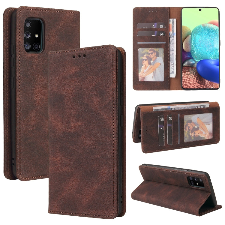 Simple Suction Closure Horizontal Flip Leather Case with Holder & Card Slot & Wallet, For Samsung Galaxy A40, For Samsung Galaxy A42 5G, For Samsung Galaxy A50, For Samsung Galaxy A51, For Samsung Galaxy A51 5G, For Samsung Galaxy A52 5G / 4G          ...