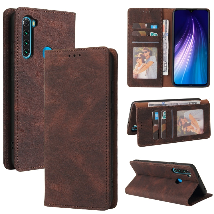 Simple Suction Closure Horizontal Flip Leather Case with Holder & Card Slot & Wallet, For Xiaomi Redmi Note 8T, For Xiaomi Redmi Note 9 / 10X 4G, For Xiaomi Redmi Note 8, For Xiaomi Redmi Note 8 Pro, For Xiaomi Redmi Note 10, For Xiaomi Redmi Note 10 P...