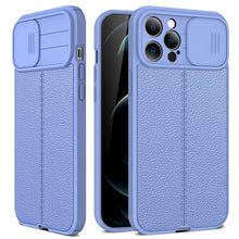 Load image into Gallery viewer, Litchi Texture Sliding Camshield TPU Protective Case, For iPhone 13 mini, For iPhone 13, For iPhone 13 Pro, For iPhone 13 Pro Max