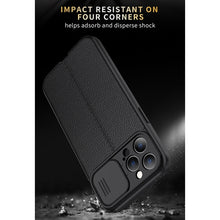 Load image into Gallery viewer, Litchi Texture Sliding Camshield TPU Protective Case, For iPhone 13 mini, For iPhone 13, For iPhone 13 Pro, For iPhone 13 Pro Max
