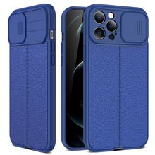 Load image into Gallery viewer, Litchi Texture Sliding Camshield TPU Protective Case, For iPhone 13 mini, For iPhone 13, For iPhone 13 Pro, For iPhone 13 Pro Max