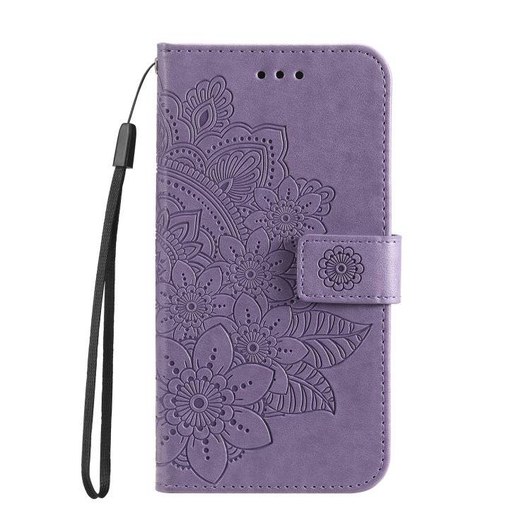 7-petal Flowers Embossing Pattern Horizontal Flip PU Leather Case with Holder & Card Slots & Wallet & Photo Frame, For Nokia 1.4, For Nokia G10 / G20 / 6.3, For Xiaomi Redmi 10, For OPPO Realme GT Master / Realme Q3 Pro