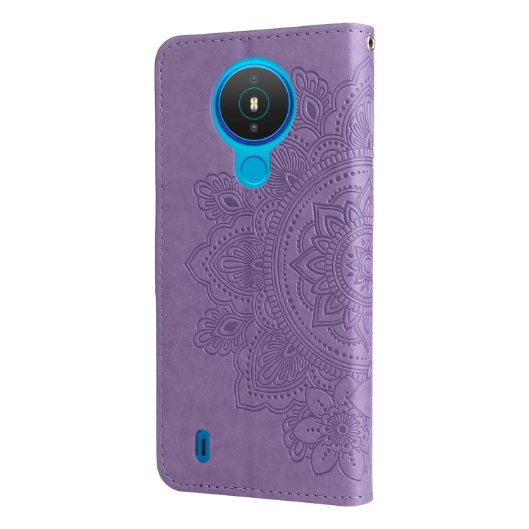 7-petal Flowers Embossing Pattern Horizontal Flip PU Leather Case with Holder & Card Slots & Wallet & Photo Frame, For Nokia 1.4, For Nokia G10 / G20 / 6.3, For Xiaomi Redmi 10, For OPPO Realme GT Master / Realme Q3 Pro