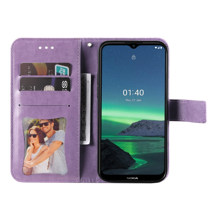 7-petal Flowers Embossing Pattern Horizontal Flip PU Leather Case with Holder & Card Slots & Wallet & Photo Frame, For Nokia 1.4, For Nokia G10 / G20 / 6.3, For Xiaomi Redmi 10, For OPPO Realme GT Master / Realme Q3 Pro