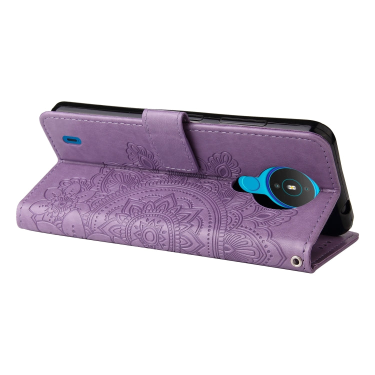 7-petal Flowers Embossing Pattern Horizontal Flip PU Leather Case with Holder & Card Slots & Wallet & Photo Frame, For Nokia 1.4, For Nokia G10 / G20 / 6.3, For Xiaomi Redmi 10, For OPPO Realme GT Master / Realme Q3 Pro