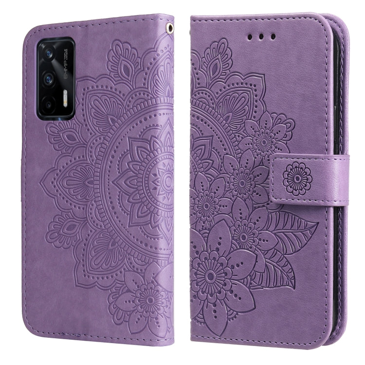 7-petal Flowers Embossing Pattern Horizontal Flip PU Leather Case with Holder & Card Slots & Wallet & Photo Frame, For Nokia 1.4, For Nokia G10 / G20 / 6.3, For Xiaomi Redmi 10, For OPPO Realme GT Master / Realme Q3 Pro