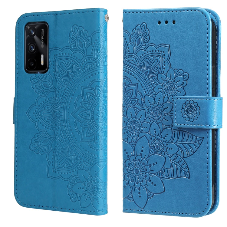 7-petal Flowers Embossing Pattern Horizontal Flip PU Leather Case with Holder & Card Slots & Wallet & Photo Frame, For Nokia 1.4, For Nokia G10 / G20 / 6.3, For Xiaomi Redmi 10, For OPPO Realme GT Master / Realme Q3 Pro