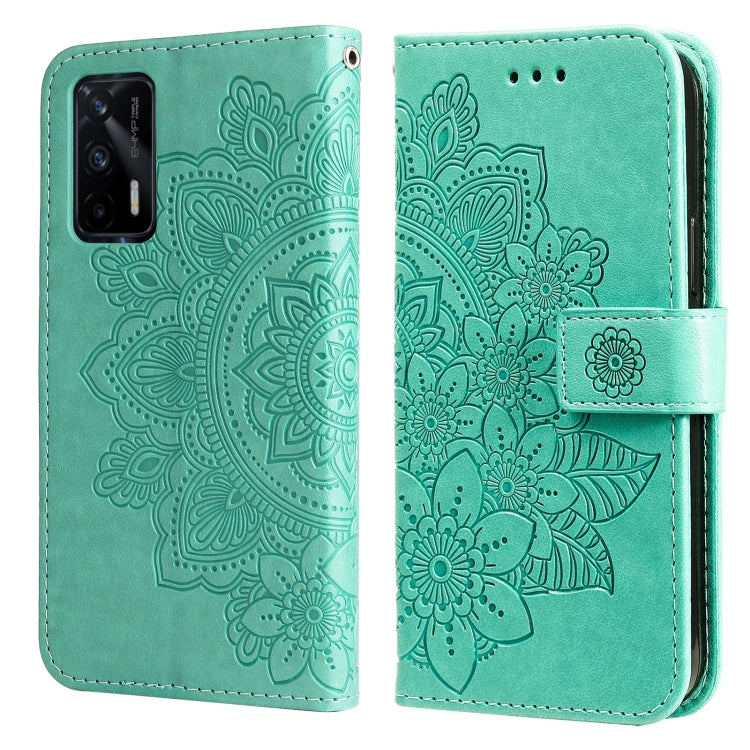 7-petal Flowers Embossing Pattern Horizontal Flip PU Leather Case with Holder & Card Slots & Wallet & Photo Frame, For Nokia 1.4, For Nokia G10 / G20 / 6.3, For Xiaomi Redmi 10, For OPPO Realme GT Master / Realme Q3 Pro