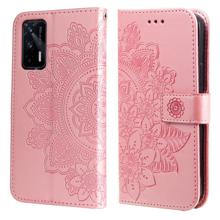 7-petal Flowers Embossing Pattern Horizontal Flip PU Leather Case with Holder & Card Slots & Wallet & Photo Frame, For Nokia 1.4, For Nokia G10 / G20 / 6.3, For Xiaomi Redmi 10, For OPPO Realme GT Master / Realme Q3 Pro