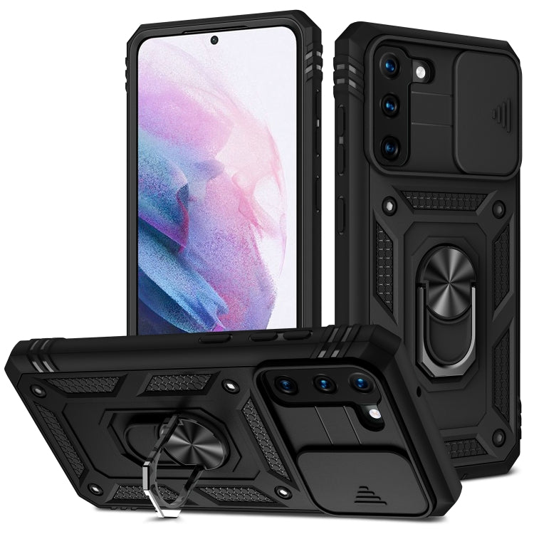 Sliding Camera Cover Design TPU + PC Protective Case with 360 Degree Rotating Holder & Card Slot, For Samsung Galaxy A12, For Samsung Galaxy A32 5G, For Samsung Galaxy A52, For Samsung Galaxy S20 FE, For Samsung Galaxy S21 5G, For Samsung Galaxy S21+ 5...