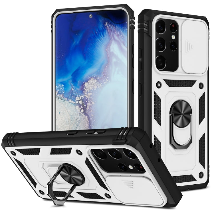 Sliding Camera Cover Design TPU + PC Protective Case with 360 Degree Rotating Holder & Card Slot, For Samsung Galaxy A12, For Samsung Galaxy A32 5G, For Samsung Galaxy A52, For Samsung Galaxy S20 FE, For Samsung Galaxy S21 5G, For Samsung Galaxy S21+ 5...