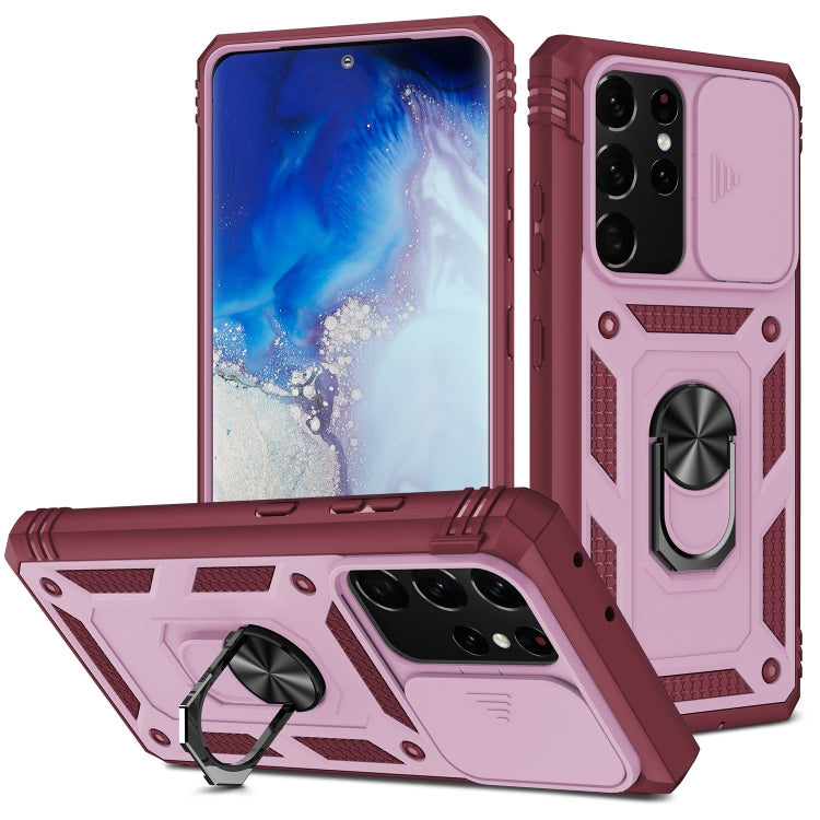 Sliding Camera Cover Design TPU + PC Protective Case with 360 Degree Rotating Holder & Card Slot, For Samsung Galaxy A12, For Samsung Galaxy A32 5G, For Samsung Galaxy A52, For Samsung Galaxy S20 FE, For Samsung Galaxy S21 5G, For Samsung Galaxy S21+ 5...