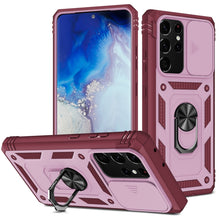 Load image into Gallery viewer, Sliding Camera Cover Design TPU + PC Protective Case with 360 Degree Rotating Holder &amp; Card Slot, For Samsung Galaxy A12, For Samsung Galaxy A32 5G, For Samsung Galaxy A52, For Samsung Galaxy S20 FE, For Samsung Galaxy S21 5G, For Samsung Galaxy S21+ 5...