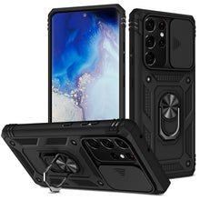 Load image into Gallery viewer, Sliding Camera Cover Design TPU + PC Protective Case with 360 Degree Rotating Holder &amp; Card Slot, For Samsung Galaxy A12, For Samsung Galaxy A32 5G, For Samsung Galaxy A52, For Samsung Galaxy S20 FE, For Samsung Galaxy S21 5G, For Samsung Galaxy S21+ 5...