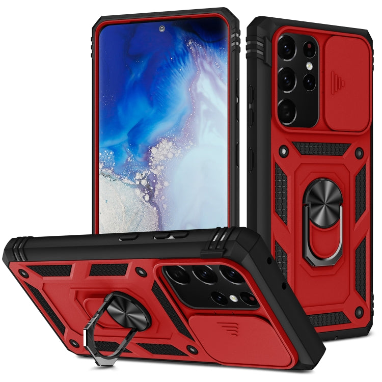 Sliding Camera Cover Design TPU + PC Protective Case with 360 Degree Rotating Holder & Card Slot, For Samsung Galaxy A12, For Samsung Galaxy A32 5G, For Samsung Galaxy A52, For Samsung Galaxy S20 FE, For Samsung Galaxy S21 5G, For Samsung Galaxy S21+ 5...