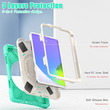 Load image into Gallery viewer, Silicone Hybrid PC Tablet Case with Grip Holder &amp; Shoulder Strap, For iPad mini 6 / mini 2024