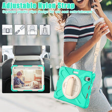 Load image into Gallery viewer, Silicone Hybrid PC Tablet Case with Grip Holder &amp; Shoulder Strap, For iPad mini 6 / mini 2024